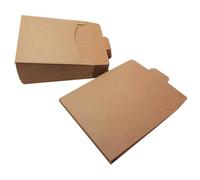 IMIKEYA Lot de 50 set de Paquet en Papier Kraft Brun pour CD Pochettes Multifonctions Format Enveloppe Léger et Portable pour Rangement de Documents Cartes et Présents Lors