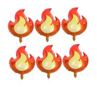 IMIKEYA Lot De 6 Ballons En Forme De Flamme Lumineux Modèle Pour Garçon Coloré Numéro Petite Feuille LED Pour Décoration De Nom De Bébé Anniversaire Première Fête Moulage Au