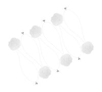 IMIKEYA Lot de 6 Boules Suspendues pour Chat en Peluche Beige avec Clochette, Suspendu Interactif pour Arbre à Chat, Accessoire de Remplacement pour Jouets D’activité Intérieure, Solide