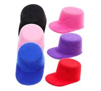 IMIKEYA Lot De 6 Mini Chapeaux en Velours pour Poupées, Chapeaux Artisanaux Décoratifs, Accessoire Photo DIY, Taille Petite, pour Loisirs Créatifs Et Maison De Poupée