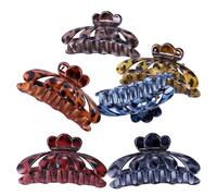 IMIKEYA Lot de 6 Pinces à Cheveux en Résine Style Panthère Élégantes et Accrocheuses, Accessoires pour Coiffure Féminine, Adaptées à Différents Styles et Occasions Importantes