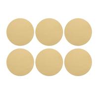 IMIKEYA Lot de 6 sous-Verres en Acier Inoxydable sous-Verres décoratifs dorés - 85 mm - Résistants à la Chaleur - Base antidérapante en EVA - pour Table Basse, mug, Tasse à thé, Bureau