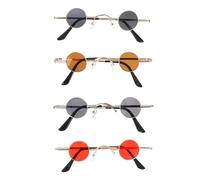 IMIKEYA Lunettes de Soleil 4 Paires pour Activités en Plein Air Uniques Punk Décoratives en Résine et Métal et Accessoires Photo