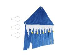 IMIKEYA Maison Cachée pour Animaux de Compagnie en Flanelle Bleue Coin à Trois Côtés, Hauteur Réglable, Légère et Chaude pour Furets et Lapins Nains