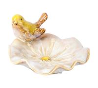 IMIKEYA Mangeoire à Oiseaux en Céramique Blanche, Cendrier Décoratif Multifonction, Contenant de Rangement pour Graines et Savonnette, Décoration Intérieure pour Maison et Jardin