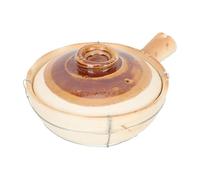 IMIKEYA Marmite de Cuisson en Argile Poignée Épaisse Unique 0,8l Cuisine Pratique et Économie de Gaz, Cocotte Multifonctionnelle pour Riz et Soupes