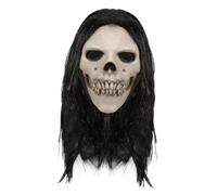 IMIKEYA Masque Crâne Latex Réaliste Accessoire Effrayant pour Adultes et Adolescents Tête Complète pour Halloween Escape Game Cosplay et Soirées à Thème Horreur