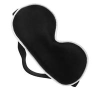 IMIKEYA Masque de Sommeil Facile à Porter pour Bébé Doux Peau en Soie Noire pour Yeux du Soleil et Améliorer le Repos