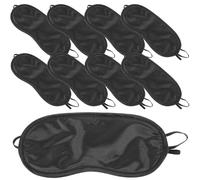 IMIKEYA Masque de Sommeil Jetable en Polyester Noir 16 Pièces, Bandeau Nuit Confortable, Bloque la Lumière, pour Vol et Longues Distances en Voiture