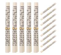 IMIKEYA Mezouza Casher en Papier Doré 15 Rouleaux de Bénédiction Décoration Hébraïque Élégante, Présence Symbolique pour Porte Juive pour Mariages et Fêtes Juives