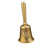 IMIKEYA Mini Cloche D'autel Cloche Orner Décoration Miniature Cloche D'autel Wicca Décor De Table Cloche à Main Décor Rétro Cloche De Servante D'autel Trois Phases Laiton Suite