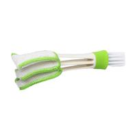 IMIKEYA Mini Plumeau Brosse pour Climatiseur Voiture Intérieur Double Tête | ABS PP Nylon Fibres Douces, Housse et Brosse Amovibles Lavables, pour Volets et Persiennes