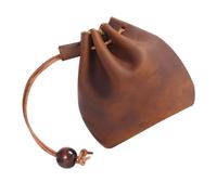 IMIKEYA Mini Porte-Monnaie en Cuir Véritable, Petit Paquet de Change Multifonction Marron Clair, Léger et Compact pour Femme, Usage Quotidien, Rangement et Clés