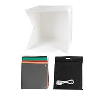 IMIKEYA Mini Tente Photo Pliable 40 CM Double Éclairage LED Réglable 6 Fonds Colorés Inclus Cube d'Éclairage Portable pour Shooting Studio et Photographie de Petits Objets