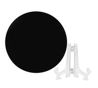 IMIKEYA Miroir Décoratif Noir en Obsidienne avec Support, Forme Ronde Classique, Stabilité Élevée, pour Décoration de Salle de Contemplation ou Fêtes D'entreprise Couleur Aléatoire