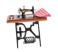 IMIKEYA modèle de Machine à Coudre décor poupées Tout Petit Mini Sewing Machine Couleur Simple Machine à Coudre Miniature ameublement Miniature mobilier Miniature Alliage de Zinc Brown