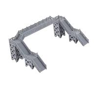 IMIKEYA Modèle de Passerelle Miniature 1:87 en Abs Blanc pour Modélisme Ferroviaire, Décor DIY pour Amateurs de Trains, Décoration Table à Sable, Paysage Ferroviaire, Accessoire Modélisme