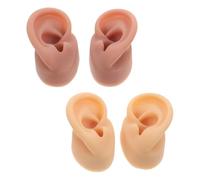 IMIKEYA Modèle d'Oreille en Silicone Souple 4 Pcs pour Entraînement au Piercing Présentation de Boucles d'Oreilles Modèle Anatomique Réaliste Outil Professionnel de Formation