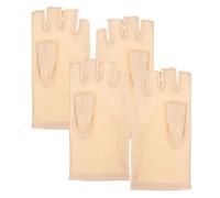 IMIKEYA Moufles Anti UV en Spandex et Soie Glacée, Demi-Doigts Élastiques pour Conduite et Cyclisme, Protection Solaire Légère, Pack de 2 Paires d'Extérieur Respirantes