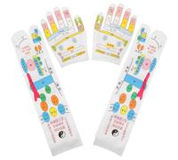 IMIKEYA Moufles de Massage Élastiques Unisexes Taille Unique Chaussettes de Réflexologie Cinq Doigts en Tissu Respirant Outils Portables D’Acupression pour Soulager Fatigue et Douleurs