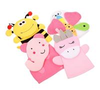IMIKEYA Moufles de Toilette pour Bébé Lot de 4, Moufles de Bain de Massage pour Garçon et Filles, Accessoires de Bain Corps, pour W nds et Hôtels