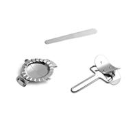IMIKEYA Moule à Boulettes Acier Inoxydable 304 Grand Format, Cuillère à Farce Et Coupe-pâte Ondulé, Kit Ustensiles La Cuisine Pour Raviolis, Empanadas Et Boulettes, Lot 3 Pièces