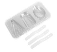 IMIKEYA Moule à Glace Couleur Argenté Couvercle et Bâtonnets en Acier Inoxydable Accessoire Pratique Glaces Maison DIY pour Garçon et Filles