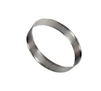 IMIKEYA Moule à Mousse Rond Perforé en Acier Inoxydable 4,5 Cm - Anneau de Tarte Individuel Antiadhésif pour Tartelettes, Tartes aux Fruits et Quiches - Outil de Cuisson Pâtisserie