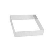 IMIKEYA Moule Carré Acier Inoxydable 22 Cm pour Gâteau Mousse Cercle Pâtisserie pour Pain, Fruits, Pâte à Modeler et Desserts Démoulage Facile