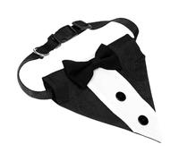 IMIKEYA Nœud Élégant et Formel pour Chien en Polyester Noir, Confortable et Sécurisé, pour Cérémonies et Fêtes, Taille Ajustable