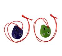 IMIKEYA Ocarina avec Cordon 2 Pièces en Céramique 6 Trous, Son Naturel et Facile à Apprendre, Instrument de Musique pour Débutants et Amateurs Couleur Aléatoire