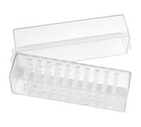 IMIKEYA Organisateur Pratique en Abs pour Mèches de Perceuse à Ongles 30 Trous, Boîte de Rangement Transparente pour Salon de Nail Art et Formation Onglerie