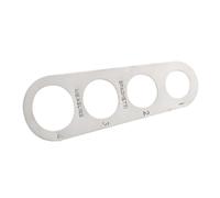 IMIKEYA Outil de Mesure Spaghetti en Acier Inoxydable 4 Trous pour Portions Précises Ustensile Cuisine Solide Règle Spaghetti Pratique pour Cuisiner Pâtes et Nouilles Adapté Usage