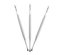 IMIKEYA Outils de Nail Art 3pcs pour Élimination des Cuticules Fourchettes en Acier Inoxydable et Nettoyage sous Ongles pour Manucure pour Soin des Mains