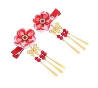 IMIKEYA Paire D'Épingles à Cheveux Kanzashi Japonaises Fleurs En Lin Et Coton Pour Dames - Accessoires De Mariage Et Coiffure Élégante - Décoration Artisanale Asiatique