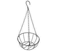 IMIKEYA Panier à Fleurs Suspendu en Fer Support pour Pots de Fleurs pour Restaurant et Bureau Finition Soignée Atmosphère Élégante Rangement Suspendu Pratique Noir