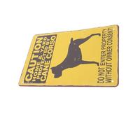 IMIKEYA Panneau D’avertissement Rétro pour Chien le Jardin, Panneau de Cour sans Cadre, 30x20 Cm, Métal Robuste, Signalisation Interdiction D’entrée pour Jardin Extérieur, Usage