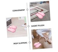 IMIKEYA Pantoufles de Microfibre Antidérapantes pour Femmes et Hommes Chaussons de Ménage Lavables et Confortables Semelle Chenille Rose pour Nettoyage et Hiver