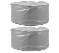 IMIKEYA Paquet de Lestage Léger et Facile à Remplir Lot de 2 pour Parasol de Plage en PVC 2,5kg d'eau en Squares Argenté pour Usage Extérieur