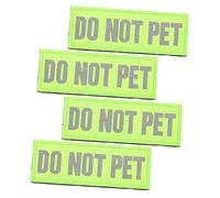 IMIKEYA Patch Réfléchissant pour Chien D'assistance Adhésif Auto-adhésif 4 Pièces, Accessoires Sécurité Harnais, Drapeaux Amusants pour Animaux De Compagnie, Usage Nuit Promenades