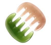 IMIKEYA Peigne à Dents Larges en Cire Résine 2 Pcs pour Massage du Cuir Chevelu, Outil D’acupression pour Soins Capillaires et Relaxation, Peigne de Massage Corps et Tête