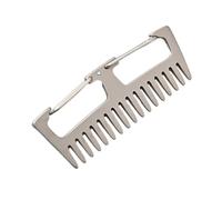 IMIKEYA Peigne Antistatique en Alliage de Titane Argenté Léger Porte-Clés Multifonction 1 Pièce Peigne D’Extérieur Compact pour Voyage et Entretien Capillaire Quotidien