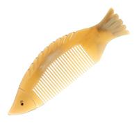 IMIKEYA Peigne Corne De Bœuf Forme De Poisson Anti-statique Lisse Et Démêle Les Cheveux Petit Et Portable Pour Femmes Favorise Circulation Sanguine Et Réduit Chute