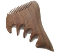 IMIKEYA Peigne de Massage en Bois de Santal Vert Épaissi Grand Format à Dents Larges Antistatique Portable pour Massage du Cuir Chevelu et Soin Capillaire Professionnel Usage