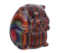 IMIKEYA Pendentif Cochon En Bois Naturel, Figurine De Cochon Sculptée Diy, Pendule Décorative En Bois De Santal, Finition Soignée, Porte-clés Suspendu Polyvalent Pour Décoration Paquet Et Bureau