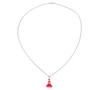 IMIKEYA Pendentif en cône de trafic collier pour femme collier à pendentif cône de signalisation chaîne de cou à pendentif cône de signalisation colliers pour filles collier drôle résine