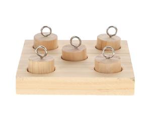 IMIKEYA Perroquet en Bois Khaki, Interactif pour Perruche et Calopsitte, Accessoire Éducatif pour Entraîner Les Oiseaux à Reconnaître Les Couleurs