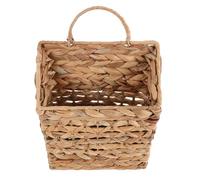 IMIKEYA Petit panier de rangement tissé à suspendre - 30,5 x 25,4 x 15,2 cm - En rotin - Inspiré de l'herbe - Style rustique naturel - Pour organiser courrier, magazines, salon, chambre à coucher