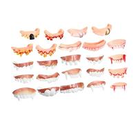 IMIKEYA Pièces dentiers d'halloween Fausse dent Halloween dentier Halloween Faux Dents drôles Fausses Dents Dents de déguisement prothèses dentaires de Costume d'halloween PVC