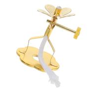 IMIKEYA Pied de Lampe à Huile en Alliage Doré Support Réglable et Fil de Coton, Présentoir à Mèche pour Décoration Bouddhiste et Prévention du Basculement